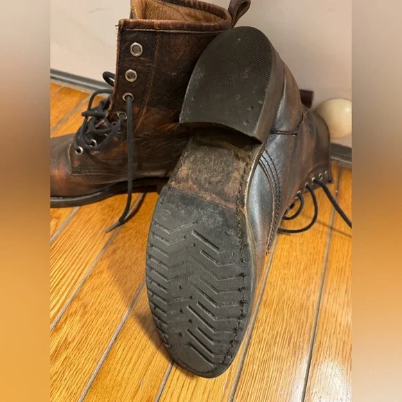 Frye Veronica leather lace up combat boots - Picture 14 of 16